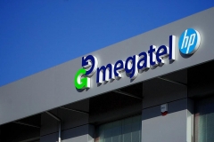 Megatel logo 3D z podświeteleniem LED