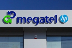Megatel logo 3D z podświeteleniem LED 3