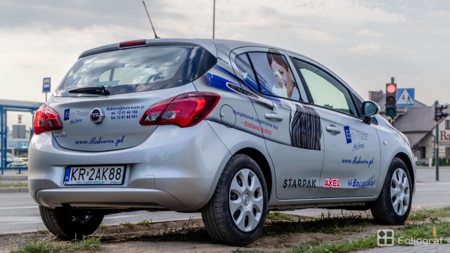 Oklejenie samochodu Opel Corsa - tył i prawy bok