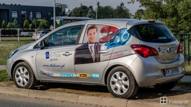 Oklejenie samochodu Opel Corsa - tył i lewy bok