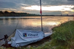 Harcerska Omega z namiotem - tak stoimy...