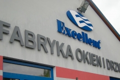 Excellent litery i logo 3D z PCV